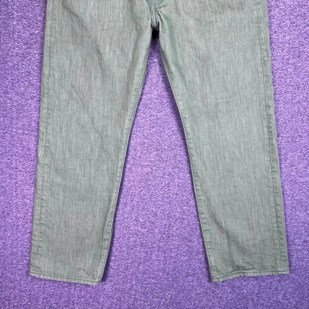Levis 501 Original Jeans Mens 36x30 Green Straight Classic Button‎ Fly Fits34x28